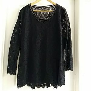 Black lace blouse